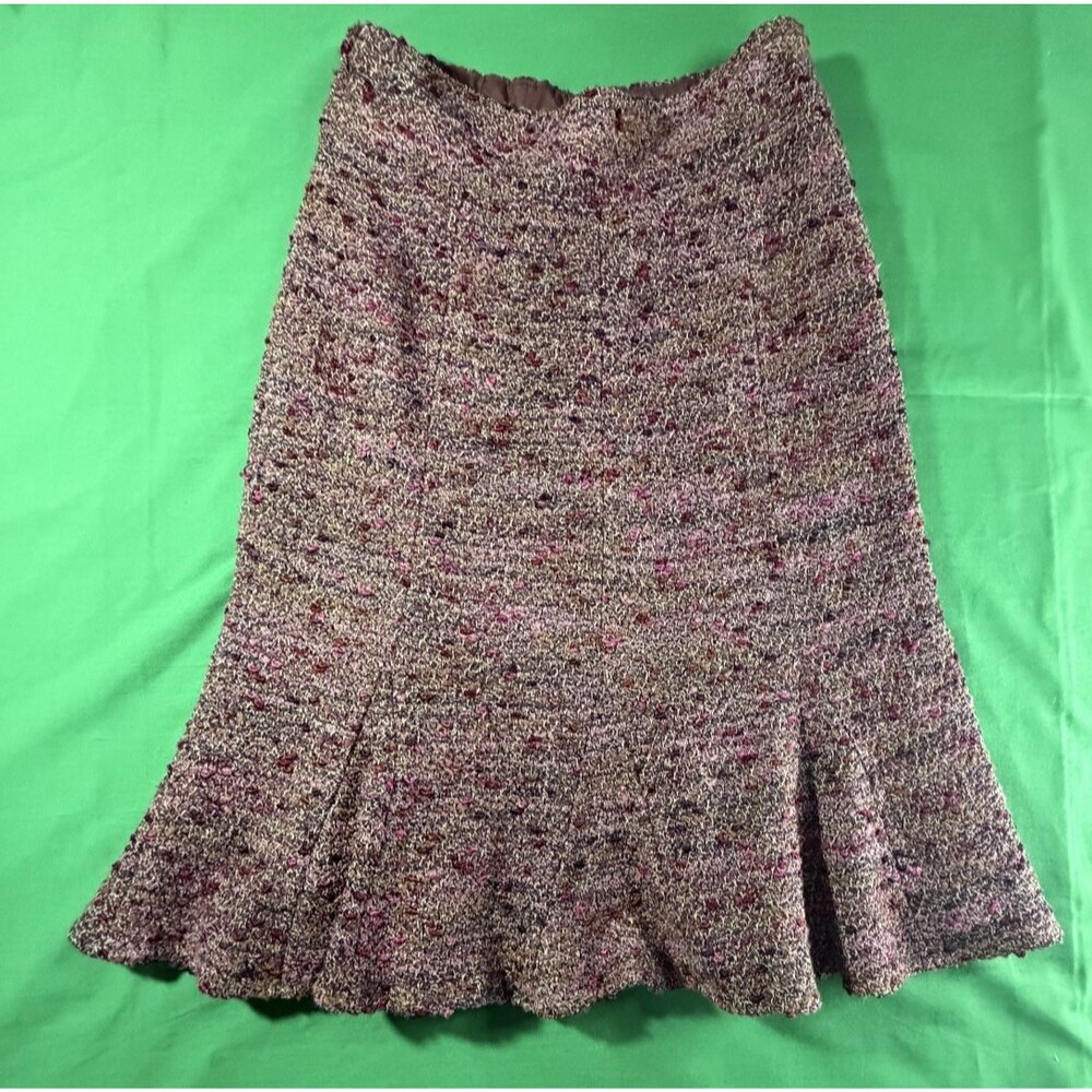 St. John Women’s Knit Tweed Fit & Flare Skirt Brown Size 2